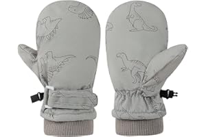 FUOITA Toddler Snow Gloves Toddler Waterproof Mittens Kids Ski Gloves Fleece Lined Kids Mittens Winter for Boys Girls