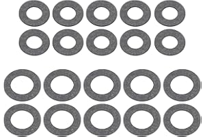 Aigemsi （10Sets） 4150 Carburetor Needle and Seat Gaskets, 1008-777 Top and 1008-776 Bottom Gasket Compatible With Holley Adju