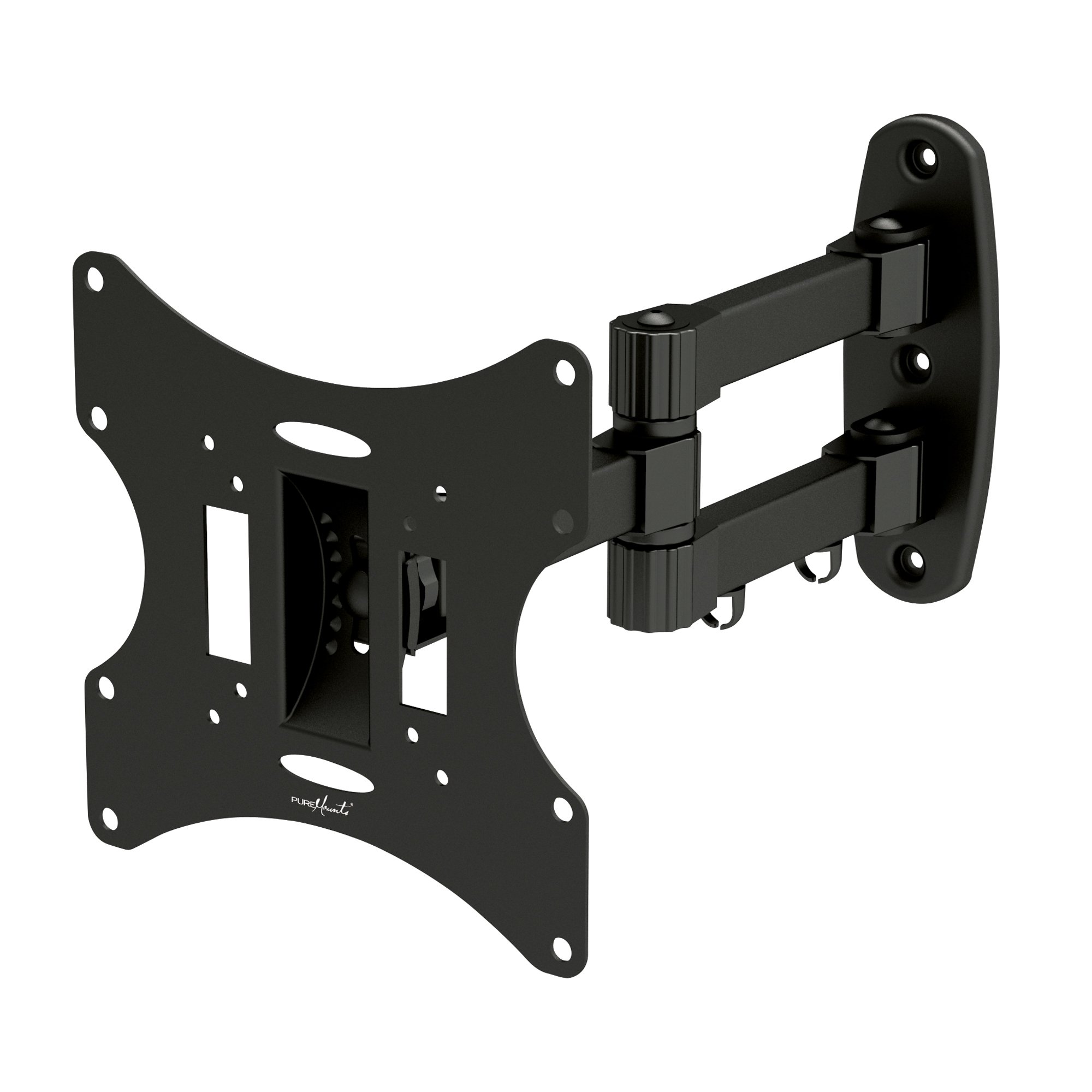PureMounts TV Wall Mount PM-Basic2-37 - tilt, swivel, extensible, ultraslim for Flatscreen Monitor + Television up to 30kg / 37" / VESA200