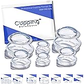 Cupping Warehouse Advanced (Hard) Supreme 6 DEEP PRO 6065 Professional Silicone Cupping Set 6-Piece - Deep Tissue Myofascial Release & Pain Relief Therapy