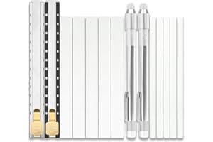 guti-more Gutimore Soapstone Holder Set Flat and Round Holder with 14pcs Refill White Clear Removable Markings on Steel, Aluminum, and Cast