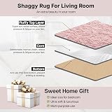 Aspire Homeware Pink Area Rug 80x150cm Non Slip Shaggy Fluffy Thick Pile view 3