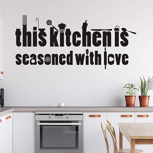 Amazon Com Vodoe Kitchen Wall Decals Dining Room Stickers Quote