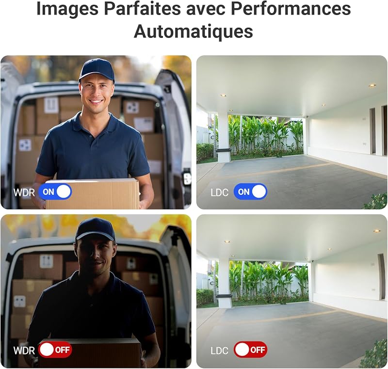 5MP Sonnette sans Fil Exterieur Etanche avec Caméra et Carillon CP8