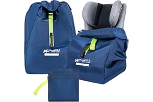 LASUK Car Seat Travel Bag for Airplane - Fits Infant Car Seats, Convertible Car Seats, Booster Seats, Car Seat Bases - for Worry-Saving, Effortless and Safe Travel