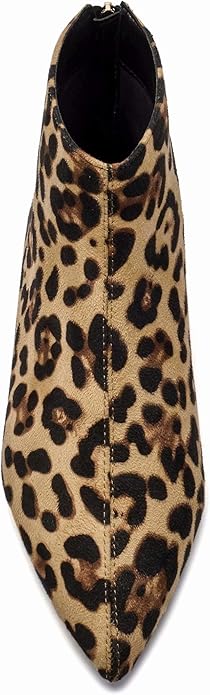 ComeShun Pointed Booties Leopard Prints