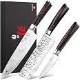 imarku 3 Pieces Knife set, Japanese HC Stainless Steel Kitchen Knife Set | Professional Chef Knife Set With Ergonomic Pakkawo