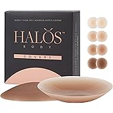 Halos Body Silicone Nipple Covers – Reusable Pasties for Sensitive Skin – Seamless Design for Use with Boob Tape