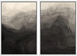 MUDECOR Framed Canvas Print Wall Art Set Monochrome