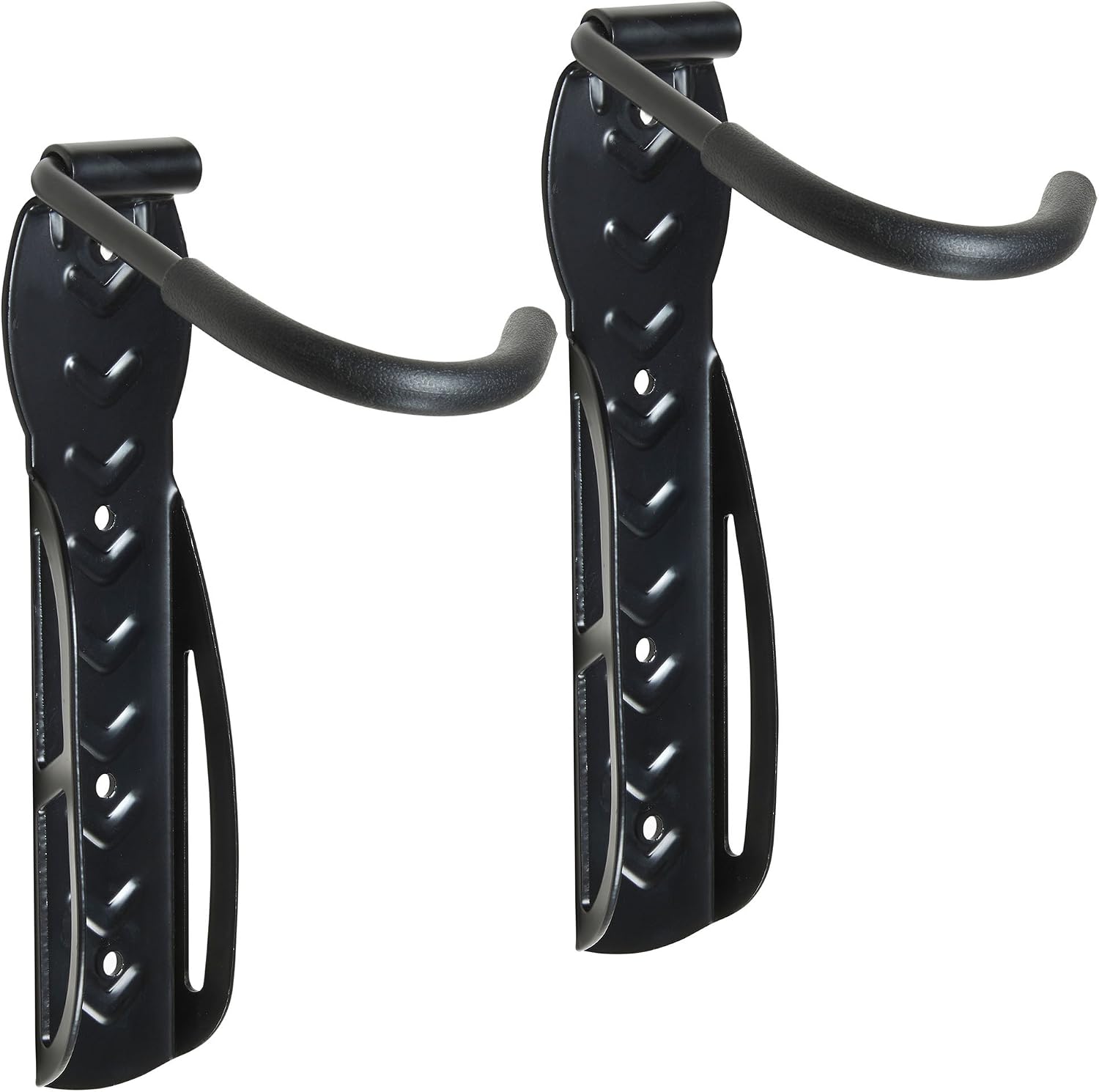 VonHaus Bike Wall Mounts, Bike Wall Rack, 2-Pack for Garage and Shed, Steel Coated Bicycle Storage Hooks