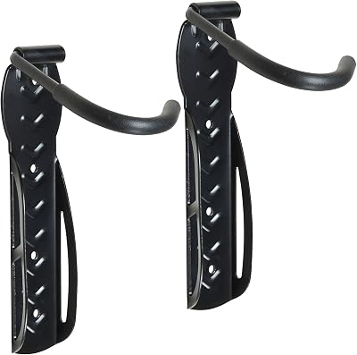 VonHaus Bike Wall Mounts 2-Pack Storage Hooks Steel 30kg Capacity