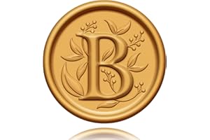 KKJCXY 20 Pack Gold Initial Alphabet Self-Adhesive Wax Seal Stickers - Wedding, Party, Birthday, Christmas Envelope Seals