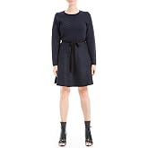 Max Studio Women's Max Studio Women's Knit Jacquard A-line Bodycon Swing Style Sweater Dress with Belt