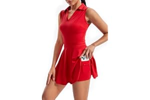 BLAOSN Cute Golf Tennis Dress Workout Athletic Dresses for Women with Shorts Pockets 2 Piece Sets Outfits Summer Clothes