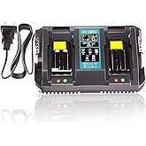 NEPOWILL Dual Ports Replacement 14.4V-18V Charger for Makita Battery Charger DC18RC DC18RD DC18RD, Compatible with Makita Battery 18V-14.4V BL1815 BL1820 BL1830 BL1850 BL1860 BL1840 BL1430 BL1415