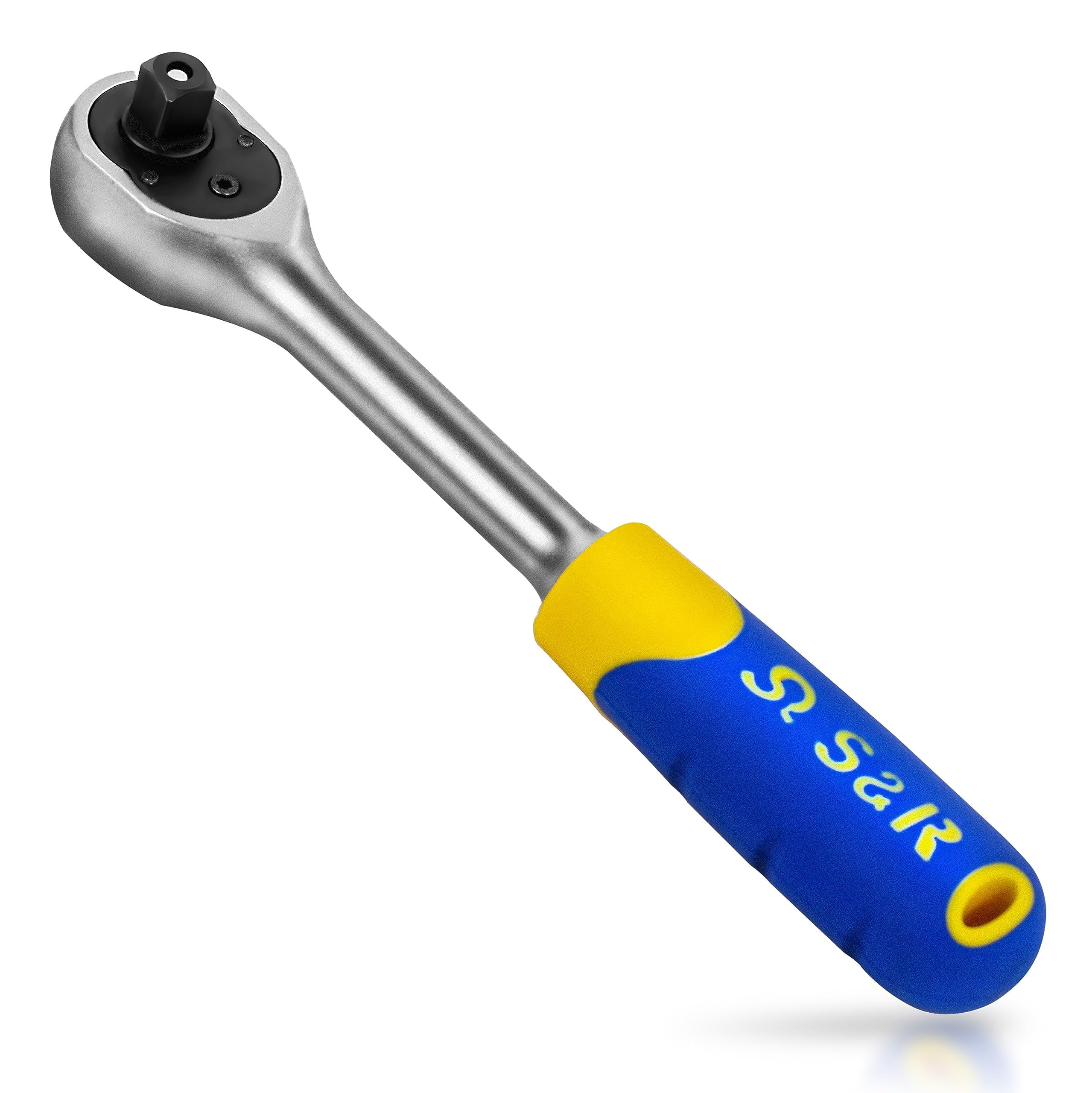 S&R Reversible Ratchet 3/8" Ratchet Wrench, Ratchet 45 Teeth for Socket Wrench Insert Nuts Chrome Vanadium Steel (3/8" Square Drive) Ratchet Tool