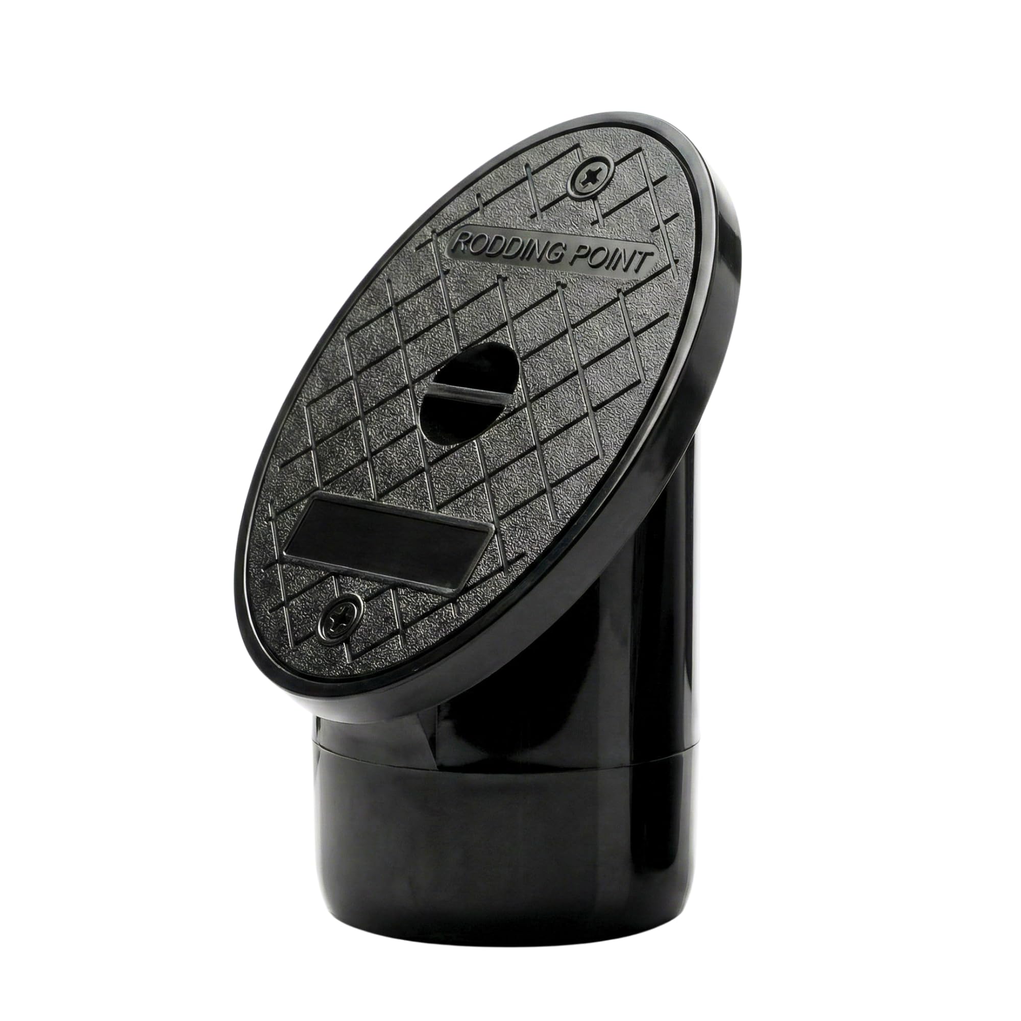 SHMOX Underground Drainage Oval Rodding Point - Plastic 110mm Black Rodding Eye
