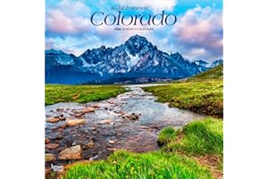 Colorado Wild & Scenic | 2026 12 x 24 Inch (Hanging) Monthly Square Wall Calendar | Plastic-Free | BrownTrout | USA United States of America Rocky Mountain State Nature