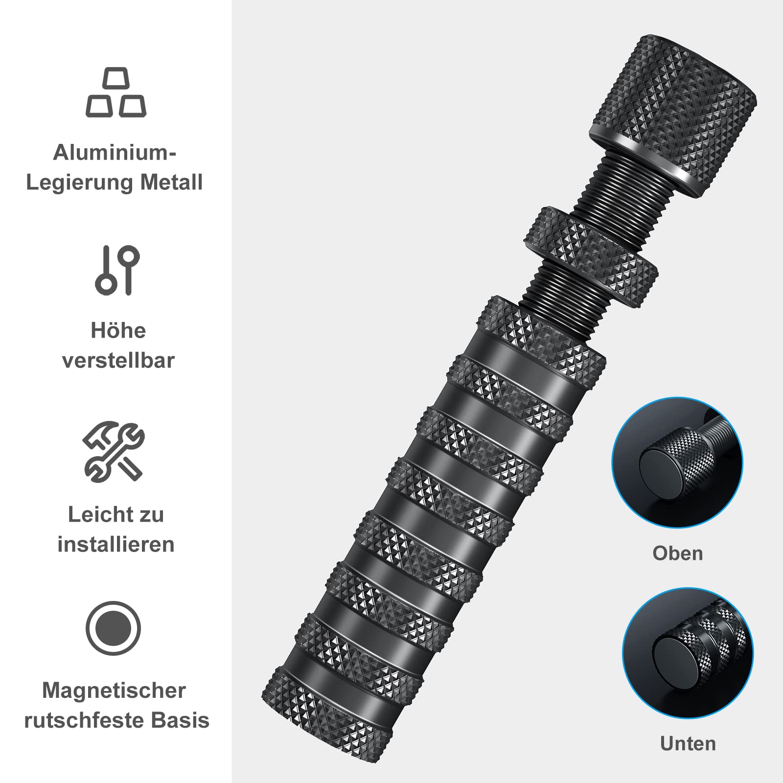 HemFokus Grafikkarten GPU Halterung, Höhenverstellbare GPU Stütze mit Magnet und Anti Rutsch Pads, GPU Halter zur Verhinderung des Durchhängens für Universelle VGA Grafikkarte 2