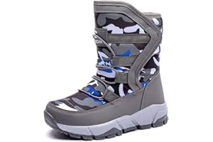 BODATU Boys Snow Boots Outdoor Waterproof Winter Kids Shoes