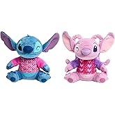 Disney Stitch Valentine Small Plush Stuffed Animal 2-Pack, Soft & Cuddly, Toy for Fans & Kids by Just Play