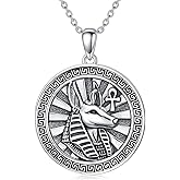 KoyeKei Egyptian Necklace Anubis/Bastet Goddess/Isis/Cleopatra/Eye of Horus Pendant 925 Sterling Silver Egypt Jewelry Gifts for Women Men