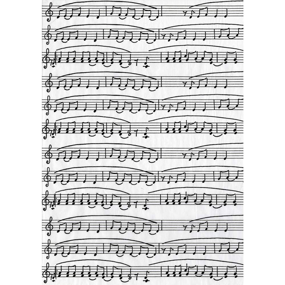 Décopatch FDA468O - A pocket of 20 sheets - Size: 30x40 cm - Musical notes - DIY - Customisable Décor - Completely Personalise - Creative + Leisure Activity