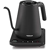 Cuisinart GK-1 Digital Goose Neck Kettle, Precision Gooseneck Spout Designed for Precise Pour Control that Holds 1-Liter, 120