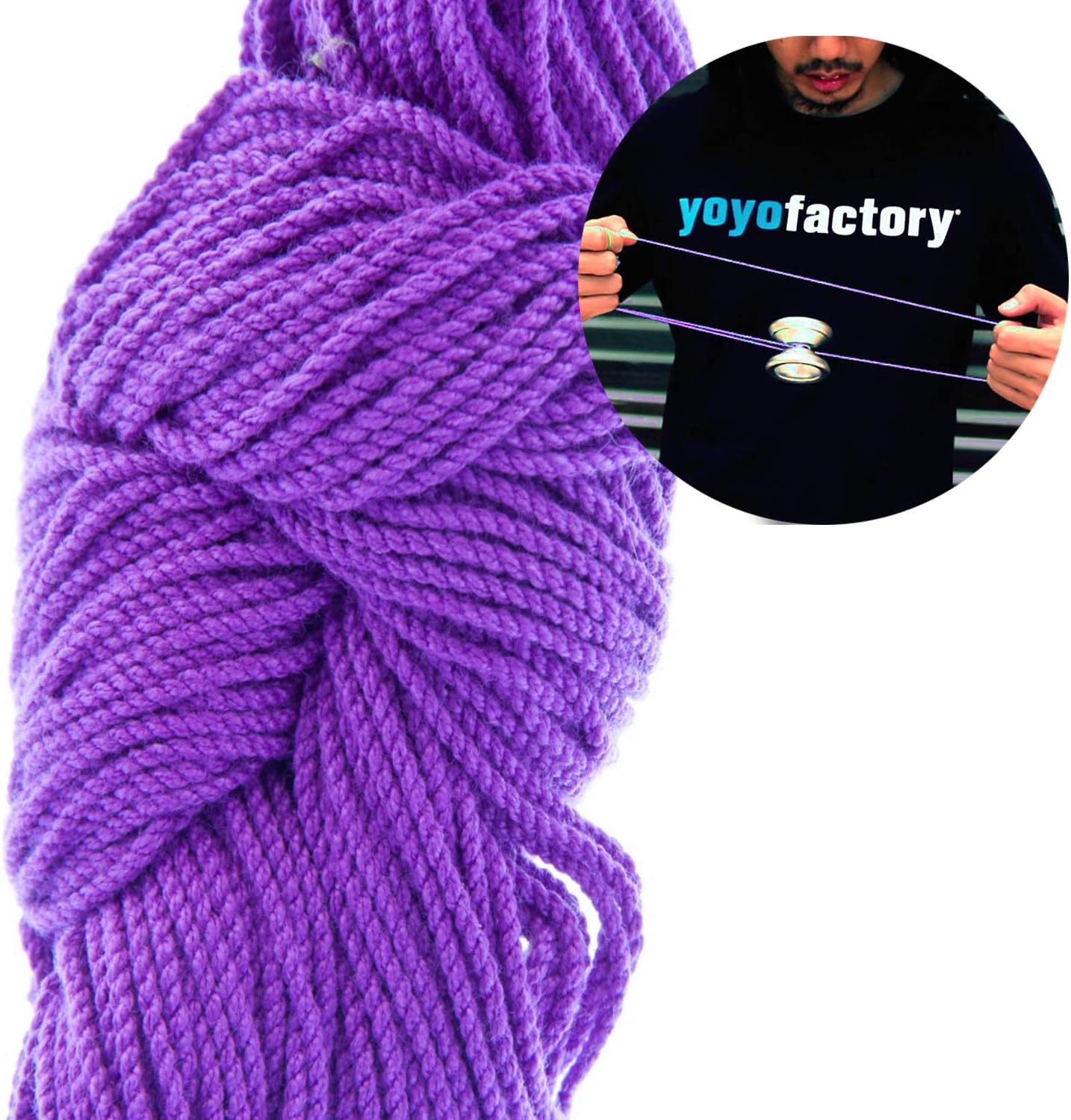 YoYoFactory Replacement Yo-Yo Strings 100pcs - Violet (Works With Every YoYo)