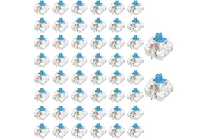 GENERIC 50 Pcs Mechanical Keyboard Switches, Clicker Blue Key Switch, Suitable for Replacing 3 PIN Push Button