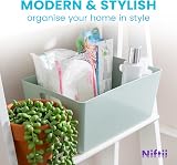 Niftii 5-Pack Plastic Storage Baskets with Handles 3.9L 17x25x11cm view 5