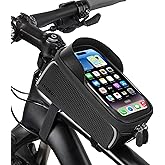 LYCAON Bike Phone Frame Bag - Bicycle Phone Mount Bag, Waterproof Top Tube Bike Phones Case Accessories with Sensitive Touch