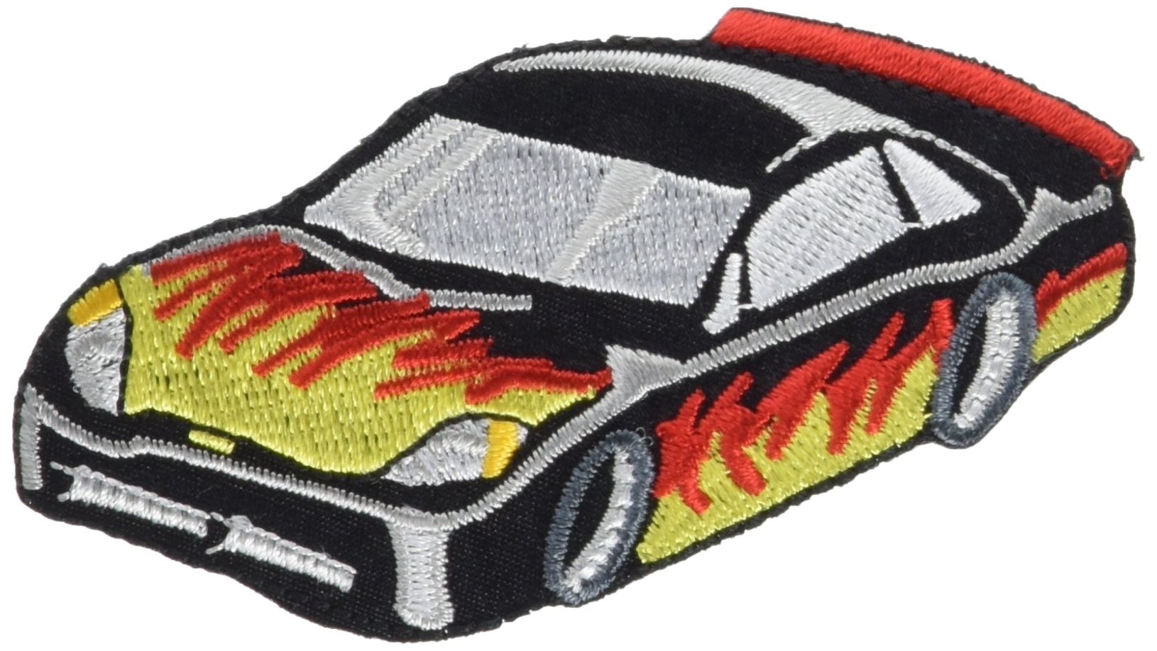 Wrights Iron-On Appliques-Race Car 3-1/2-inch X 1-3/4-inch 1/Pakage, Acrylic, Multicolour, 0.25x10.54x7.62 cm