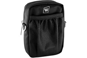 W WINBRIDGE Voice Amplifiers Speaker Carry Case Cover Bag with Mesh Pocket Zip And Snap Hook Fit USB Cable Wall Charger Phone WB010