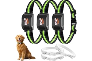 UJQW GPS + Wireless Dog Fence & Training Collar – No Subscription, App Geo-Fence 3280ft, 60-164ft Bluetooth Training, 3 Correction Modes, Auto Sleep/Wake, 7-Day Battery, 3-Dog Support (Black(3 Pack))