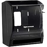 AmazonCommercial Lever Roll Towel Dispenser, Classic, Transparent Black -1-pack