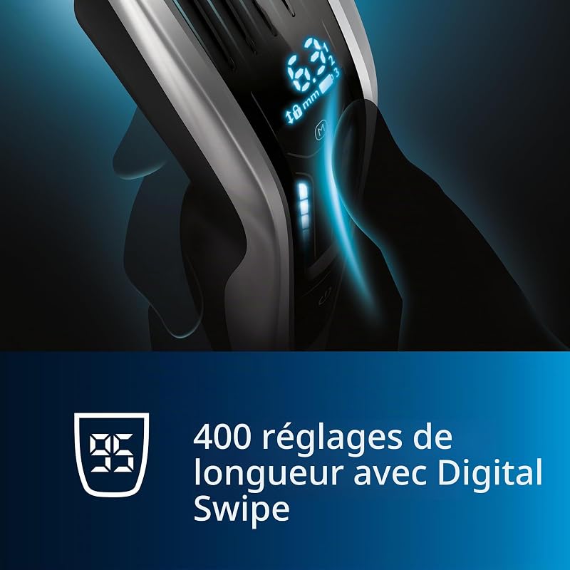 Hair Clipper Série 9000 - Tondeuse à Cheveux avec Interface à Balayage Tactile (Modèle HC9450/20)