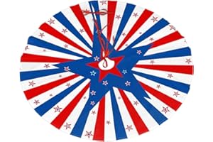 GRAETVIK American Flag Tree Skirt for National Day, Christmas, New Year - 30" Simple Lace-Up Indoor and Outdoor Home Decoration for Holiday Party, Farmhouse Decor Gift