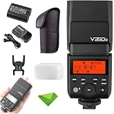 Godox V350O TTL Flash for Olympus Panasonic GN36 1/8000s HSS Camera Flash w/ 2000mAH Battery 500 Times Full Power Flash 0.1s-1.7s Recycle Time for Olympus Panasonic Camera (V350-O)