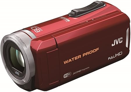 Amazon Co Jp Jvc Kenwood Jvc ビデオカメラ 防水5m防塵仕様 内蔵メモリー64gb レッド Gz Rx130 R 家電 カメラ