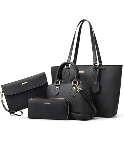 4-Piece Tote Bag Set For Women - Shoulder Bags, Handbags & Satchel Hobo Purse Collection