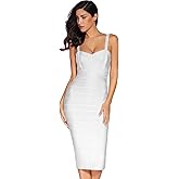 Midi Bodycon Bandage Dresses for Women Semi-Formal Cocktail Dresses Wedding Guest Dress