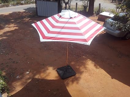 Patio Umbrella (Hex Umbrella - Red & White)