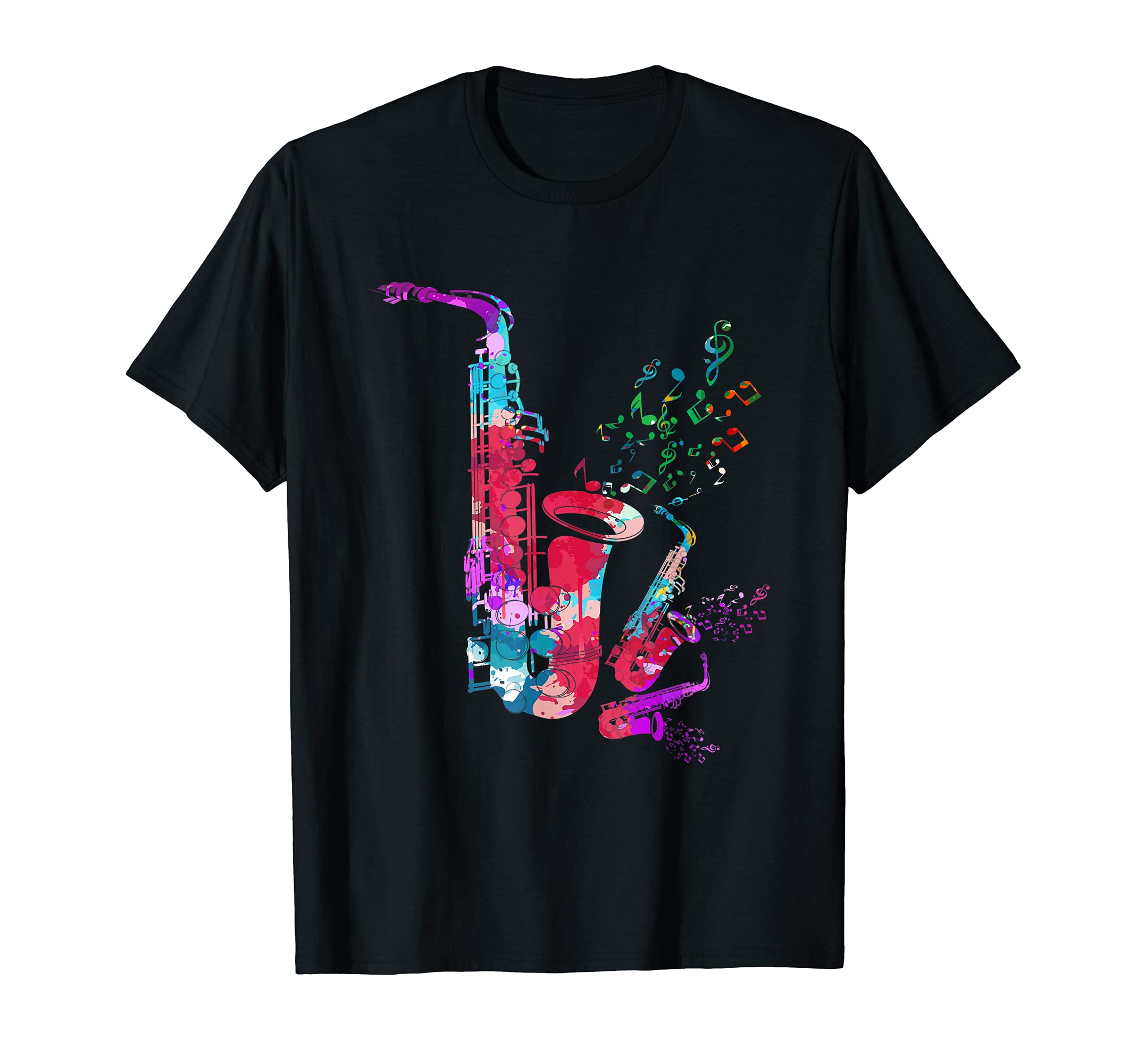Colorful Musical Instrument Saxophonist Musician Saxophone T-Shirt