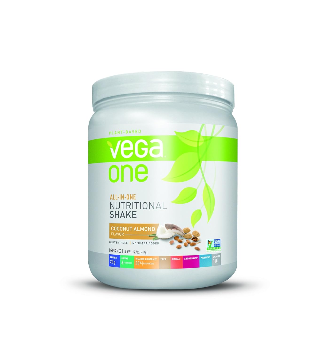 Vega One All In Plant Based Protein Powder, Coconut Almond, 0.92 lb, 10