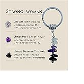 ShF1djx Natural Crystal Keychain gift retirement gift for woman,Small Healing Stones new beginnings gifts for women