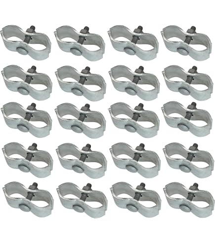 8-Pack 1-3/8'' (32mm) Chain Link Fence Panel Clamps – Heavy-Duty Galvanized Metal For Dog Kennels, Chicken Coops, And Playpens