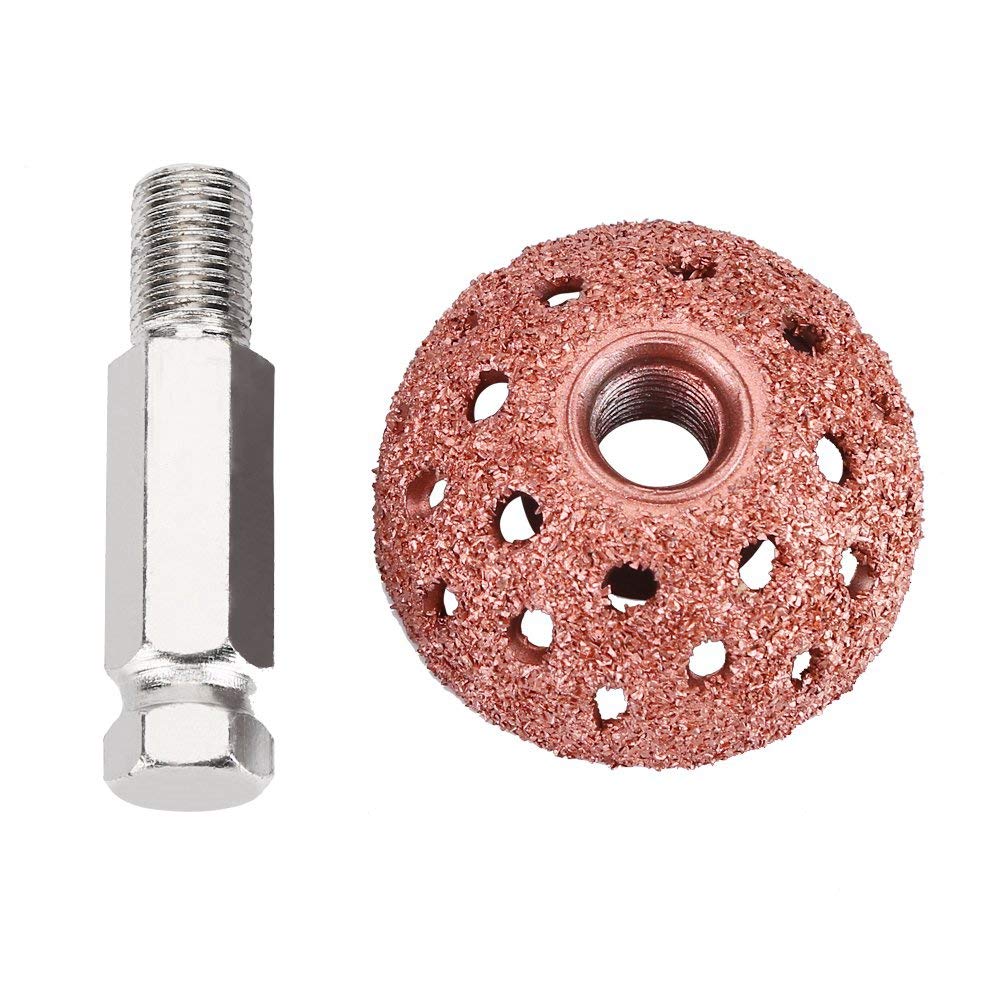 Tire Buffing Wheel, Tungsten Alloy Material 38mm Tire Repair Grinding Head Coarse Grit Buffing Wheel with Linking Rod Fit for Most Vehicle Tires.