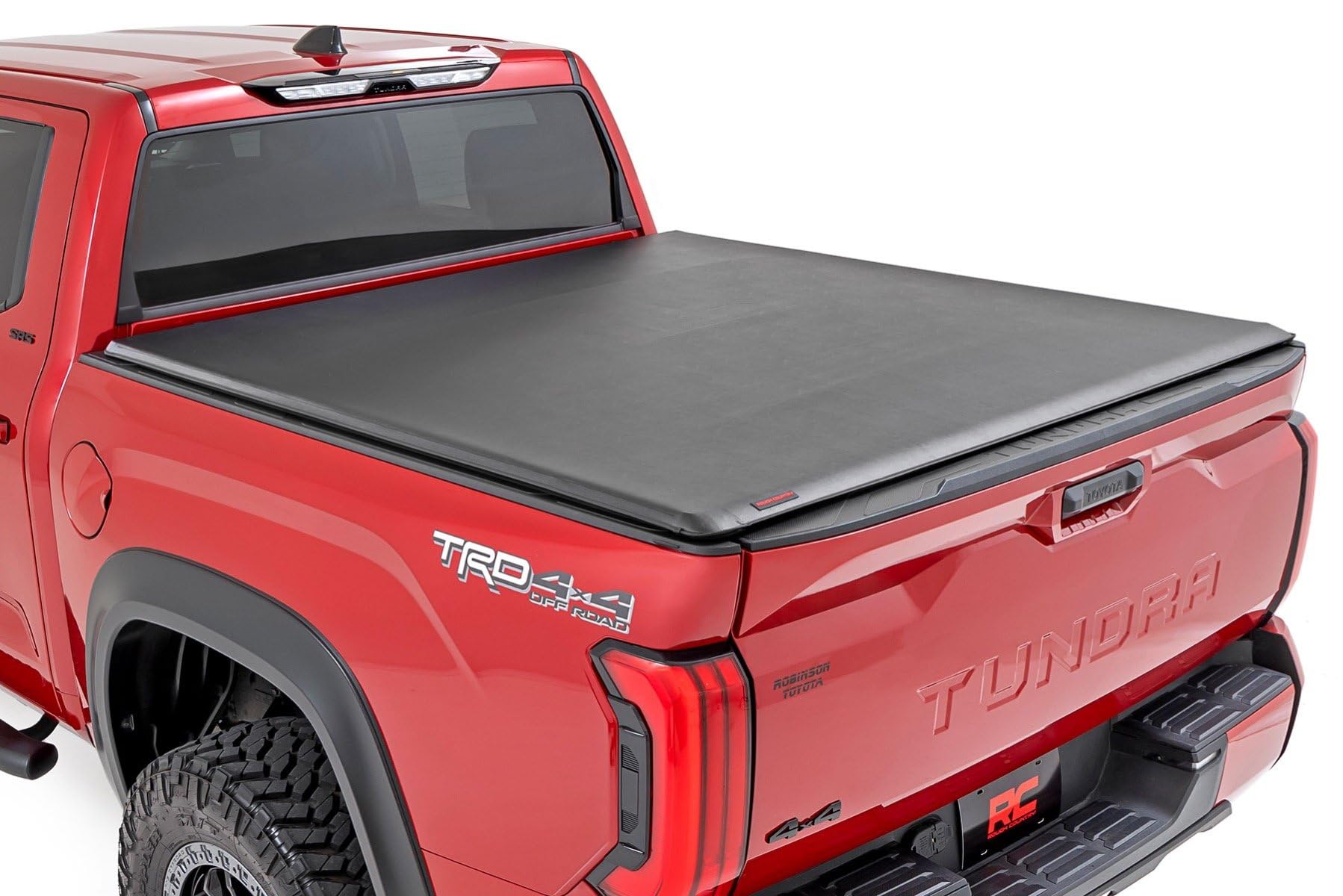 Photo 1 of *PREVIOUSLY OPENED* Rough Country Soft Roll-Up Truck Bed Cover for Toyota Tundra (2022-2025) - Fits 5'7 Bed, Weather-Resistant Tonneau Bed Cover