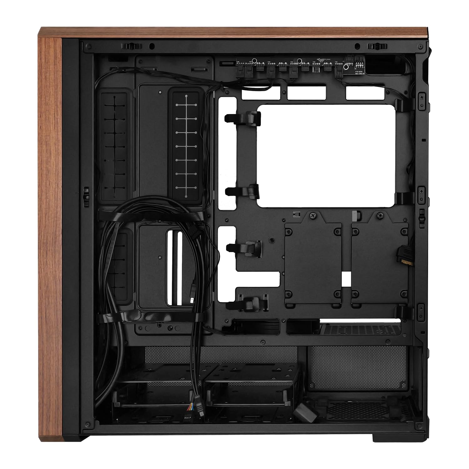 Lian Li Lancool 217 Pc Case Black | Atx Mid Tower, Tempered Glass, 5 Fans, Walnut Wood Accents, Mesh Front, Back-Connect Compatible - View 9